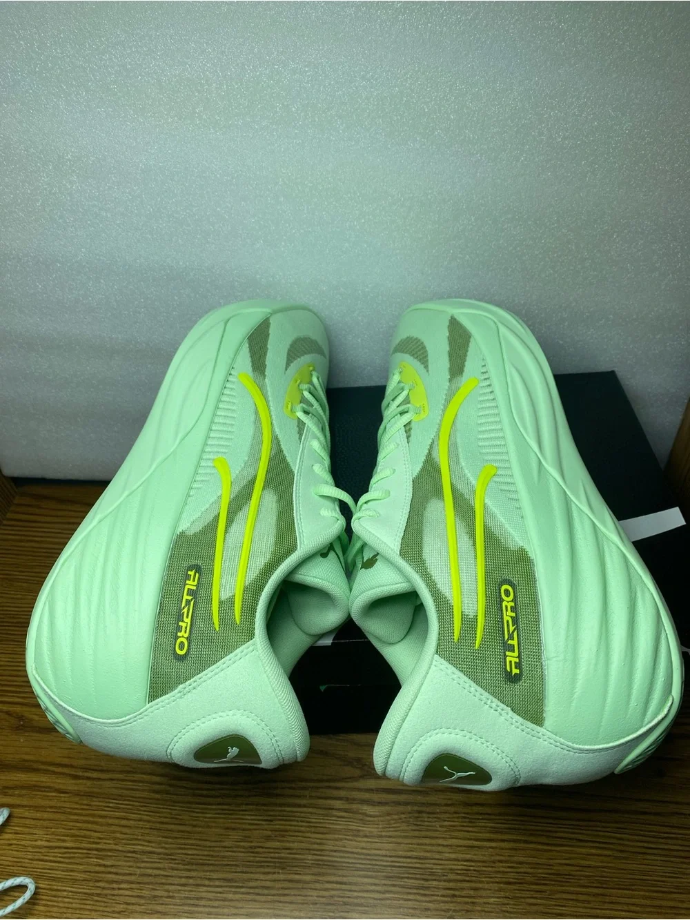 Puma All-Pro Nitro Fresh Mint Olive Green Athletic Shoes Men’s Size 14 New